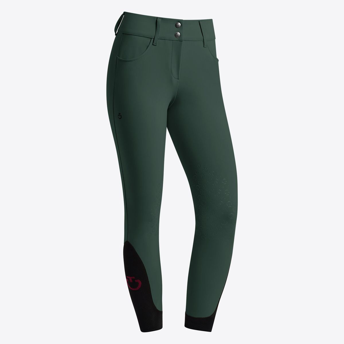 Cavalleria Toscana Women's knee grip jumping breeches - Jungle green