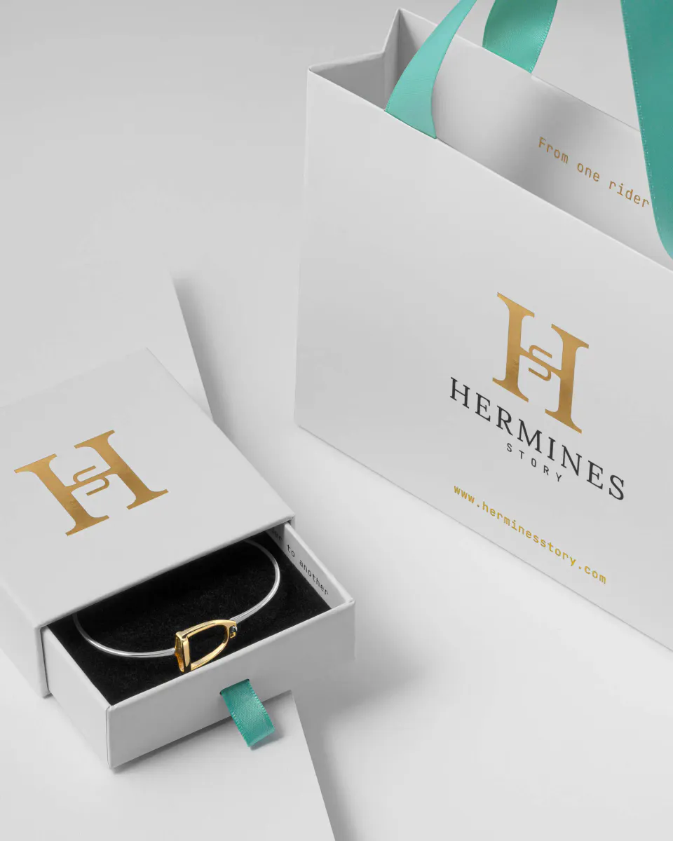 HERMINES STORY - JOHANNE – Small Stirrup Halskjede Gull