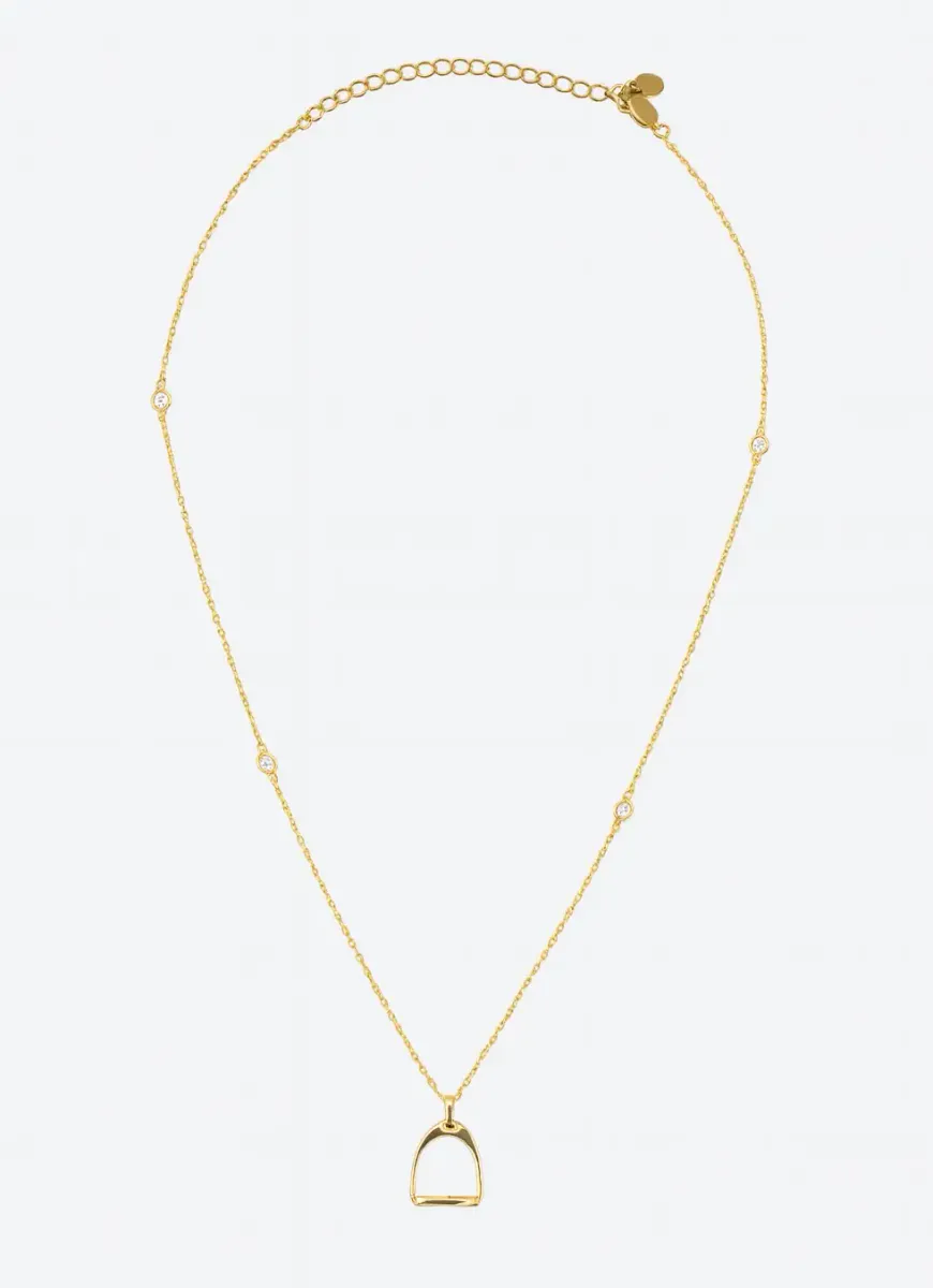 HERMINES STORY - JOHANNE – Small Stirrup Halskjede Gull